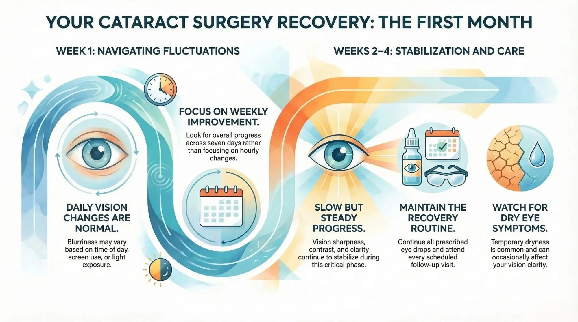 Cataract Surgery Recovery Time - first month
